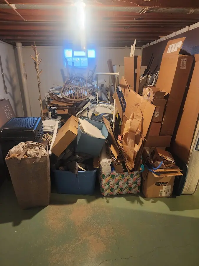 Roll-off dumpster container at job site for Roll Off Dumpster Rental in Lake Stickney